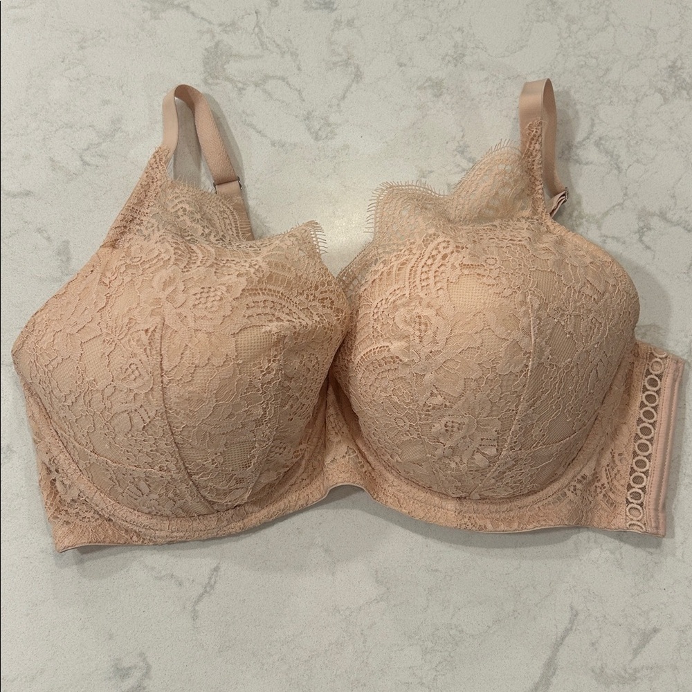 Victoria’s Secret LaceDream Angels Lined Demi Pink Blush